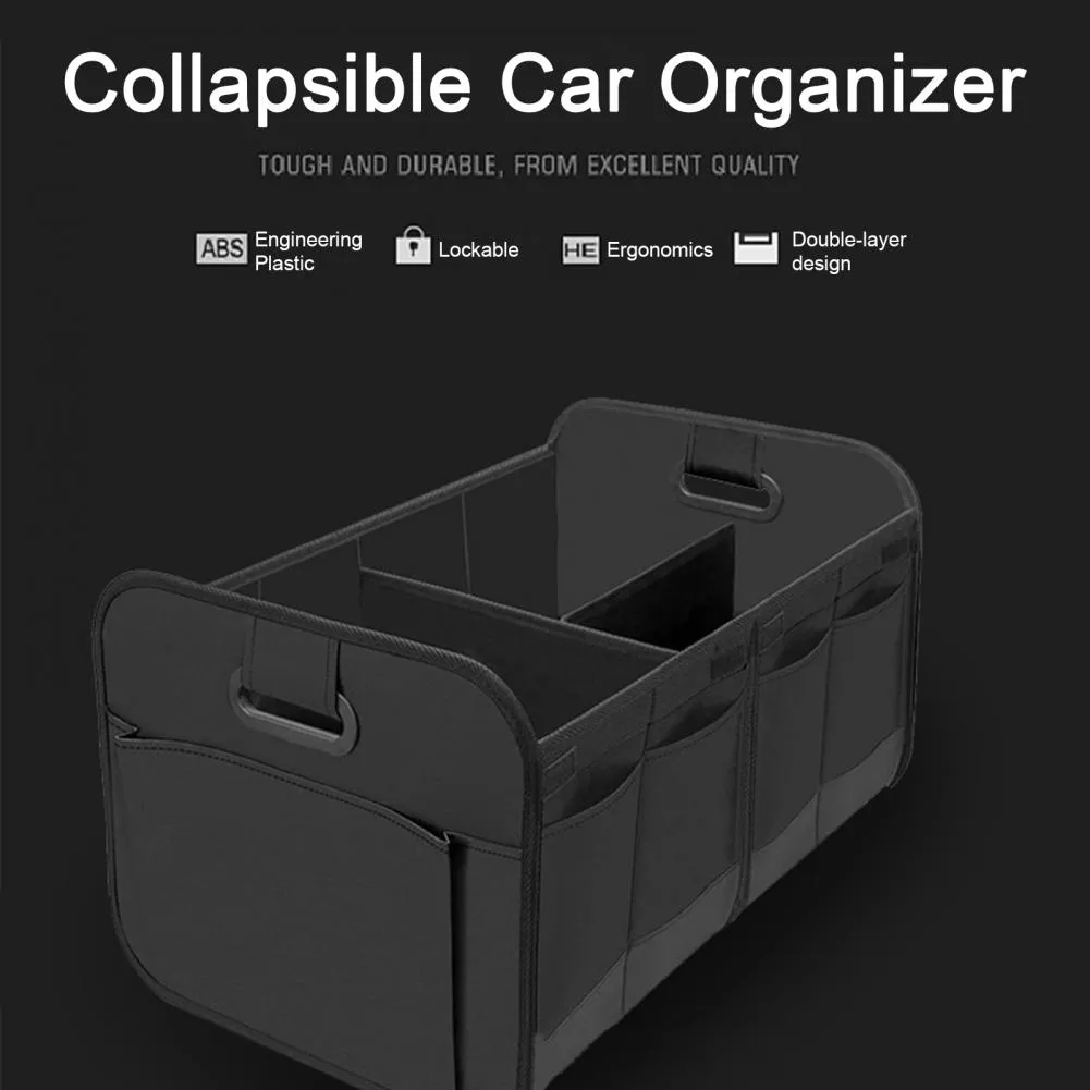 Organisateur de voitures pliables spacieux Boîte de rangement pliable pour l'organisateur de voiture pliant durable.