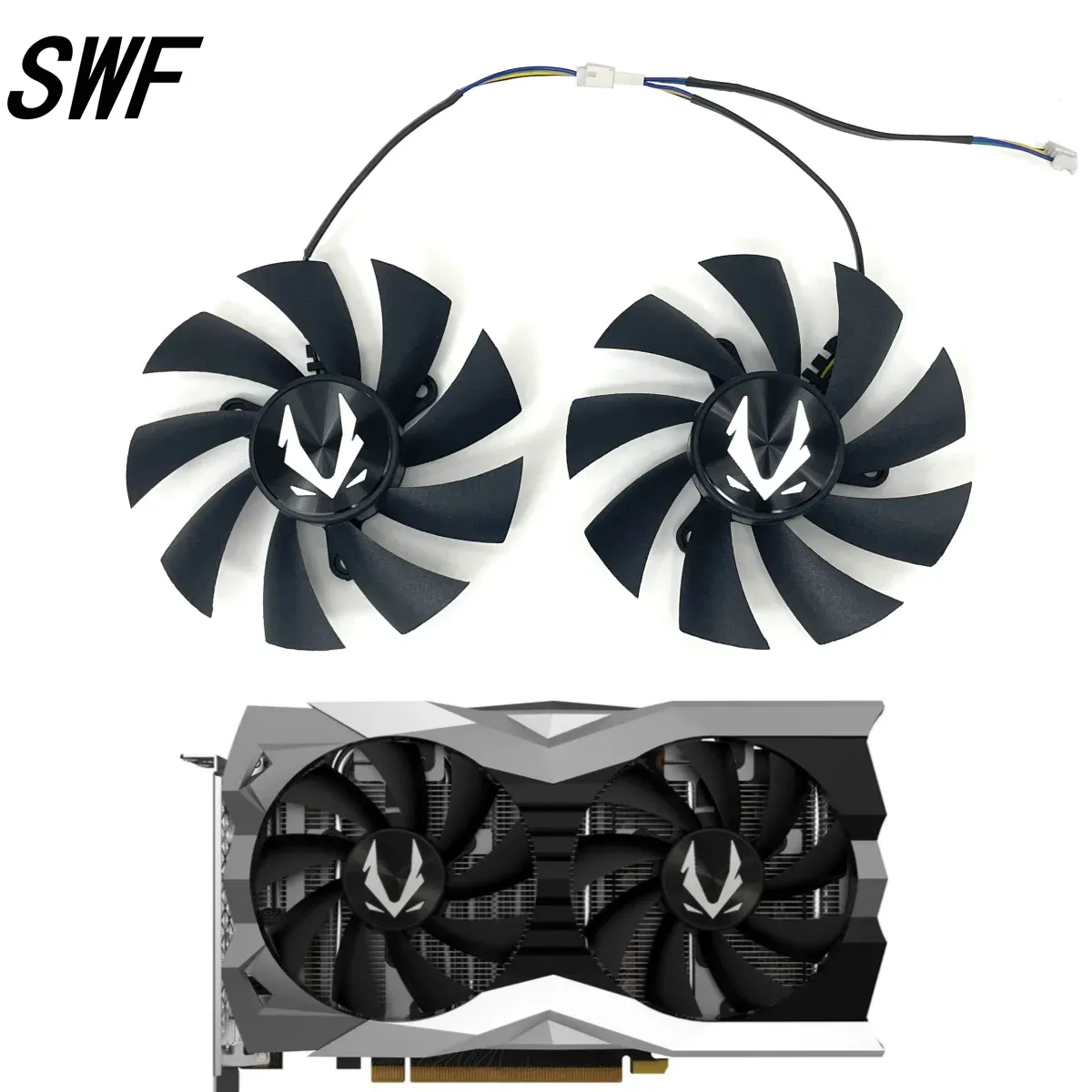 패드 2pcs/set 87mm Ga92A2H GFY09215M12SPA GTX 1660 1660TI ZOTAC RTX 2060 2070 슈퍼 미니 비디오 카드 쿨러 팬 용 냉각 팬