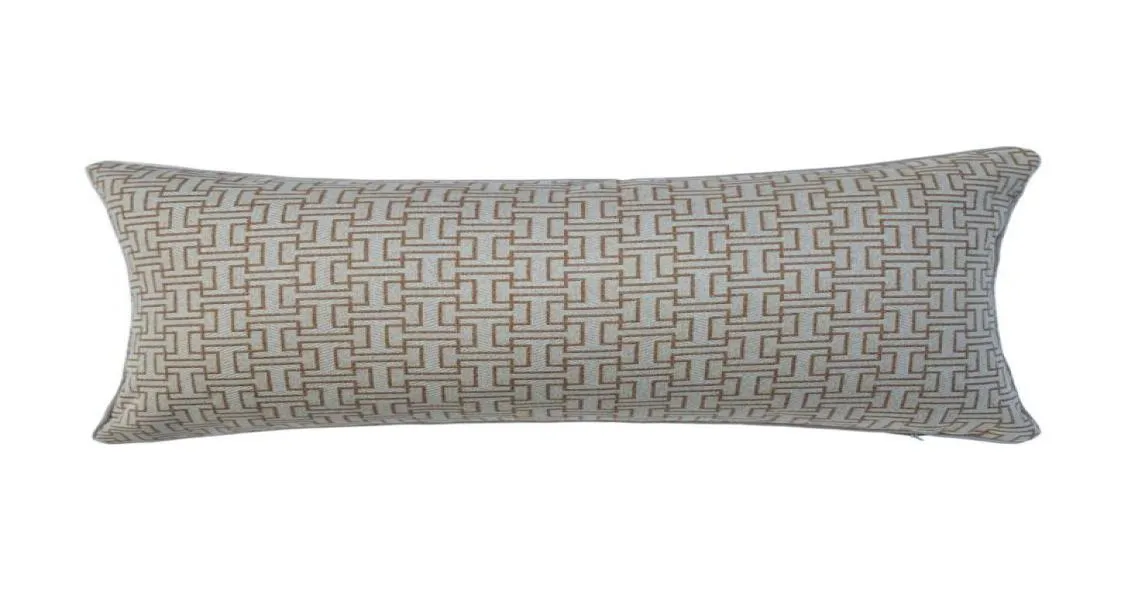 Fashion Klassische geometrische beige gewebte Labyrinth Peaking Home Decor Lumbale Kissen Weiche Taillendesigner Kissenbezüge 30x50 cm Kissend5838285