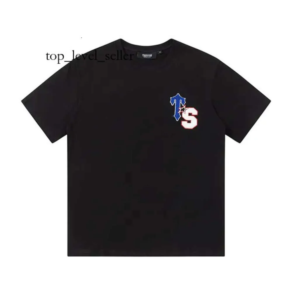 T Shirts Fashion Play Brand Trapstar London tryckt Hög gram tung dubbel bomull Anime Casual Short Sleeve Shirt Shirt Men's Women's T-Shirt Clothing S-XL 201