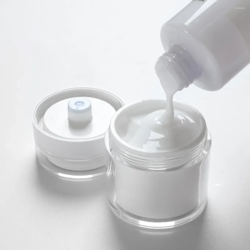 Förvaringsflaskor 2 datorer Travel Lotion Press Bottle Body Scrub Containers burkar LIDS Small Makeup