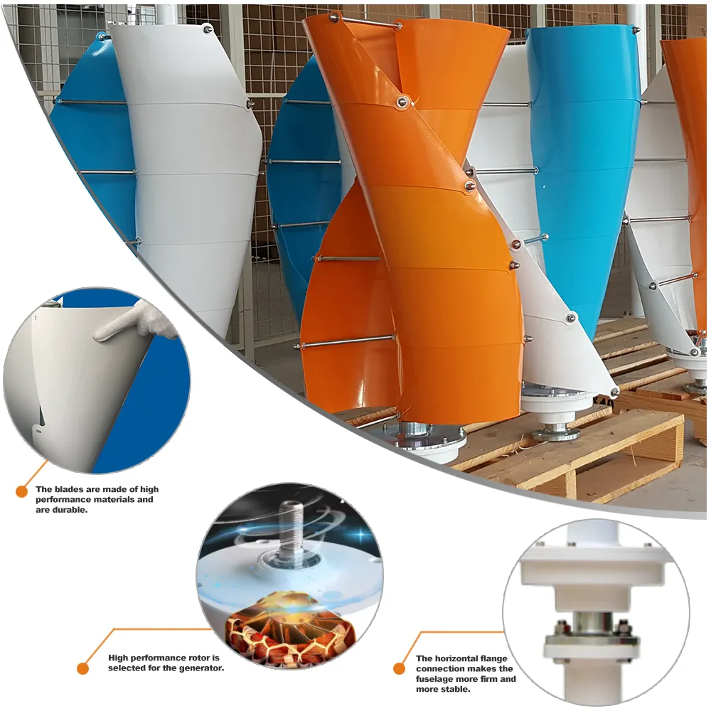 DHgate.com:202412/24V 3000W Vertical Wind Turbine Generator Kit w/ MPPT ...