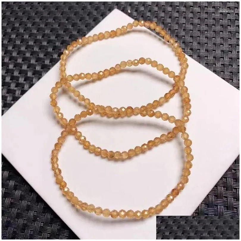 Łańcuchowe link bransoletki 3,5 mm naturalny pomarańczowy granat bransoletka kryształ reiki uzdrawianie kamienna moda biżuteria prezent dla kobiet 1PC Otuxj