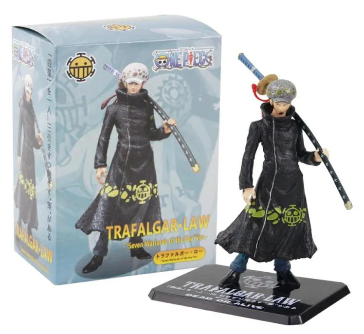 One Piece Dead Or Alive Trafalgar Law фигура Семь военачальников модели сбора моря PVC Toys1723357