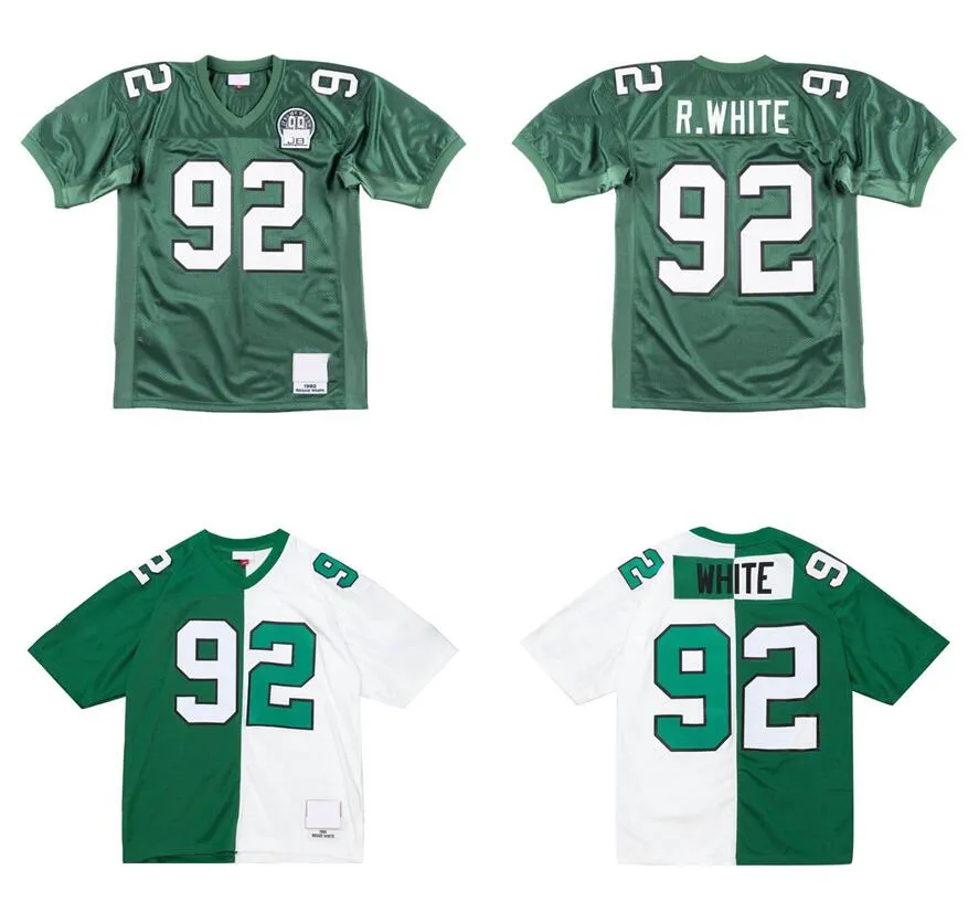 Gestikte voetbalshirts 92 Reggie White 1990 Mesh Legacy Retro Classics Jersey Men Men Women Youth S-6XL