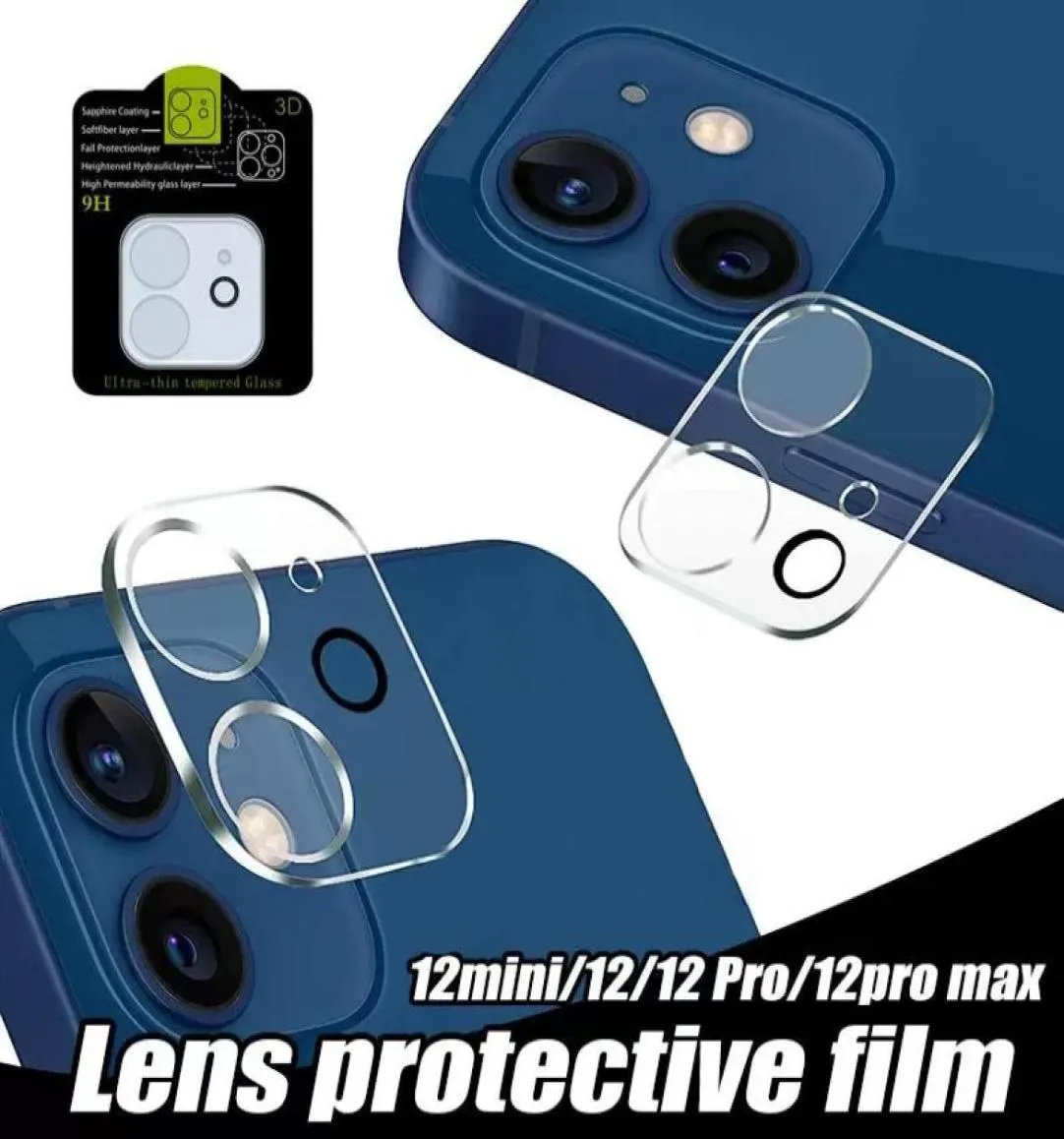 Protégeurs de verre trempé de la caméra arrière pour iPhone 14 13 12 Mini 11 Pro Max XR XS 7 8 Plus Protection Film Galss Protecteur EPAC4397105