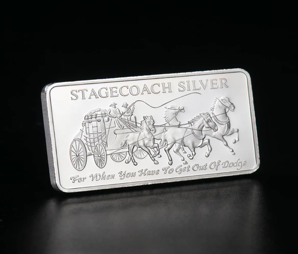 5pcs non magnetico One Oz Real Silver Plorato Northwest Numero Bullion Bar Coin 50 x 28 mm Pacchetto di plastica a vuoto3664300
