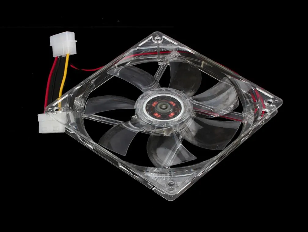 12V Cooling Fan Computer PC CPU Cooler Clear Compute Case Quad 4 Blue LED Light6249159