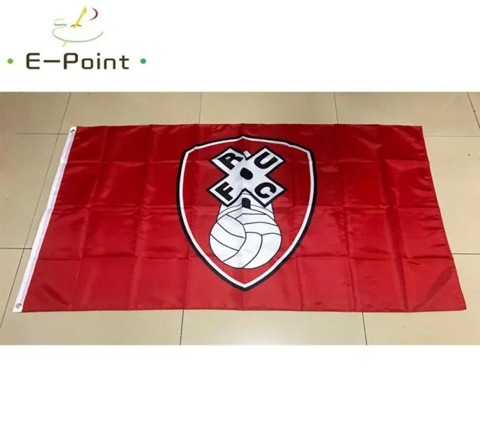 Engeland Rotherham United FC 35ft 90cm150cm Polyester EPL Vlag Banner Decoratie Flying Home Garden Vlaggen Feestelijke geschenken 651266666