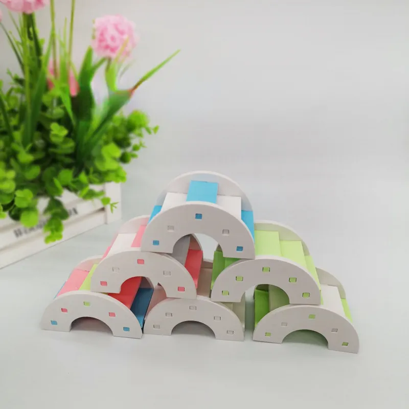 Image showcasing Hamster Ladder Rainbow Bridge, Plastic Pet Toy Bridge for Hanging ...