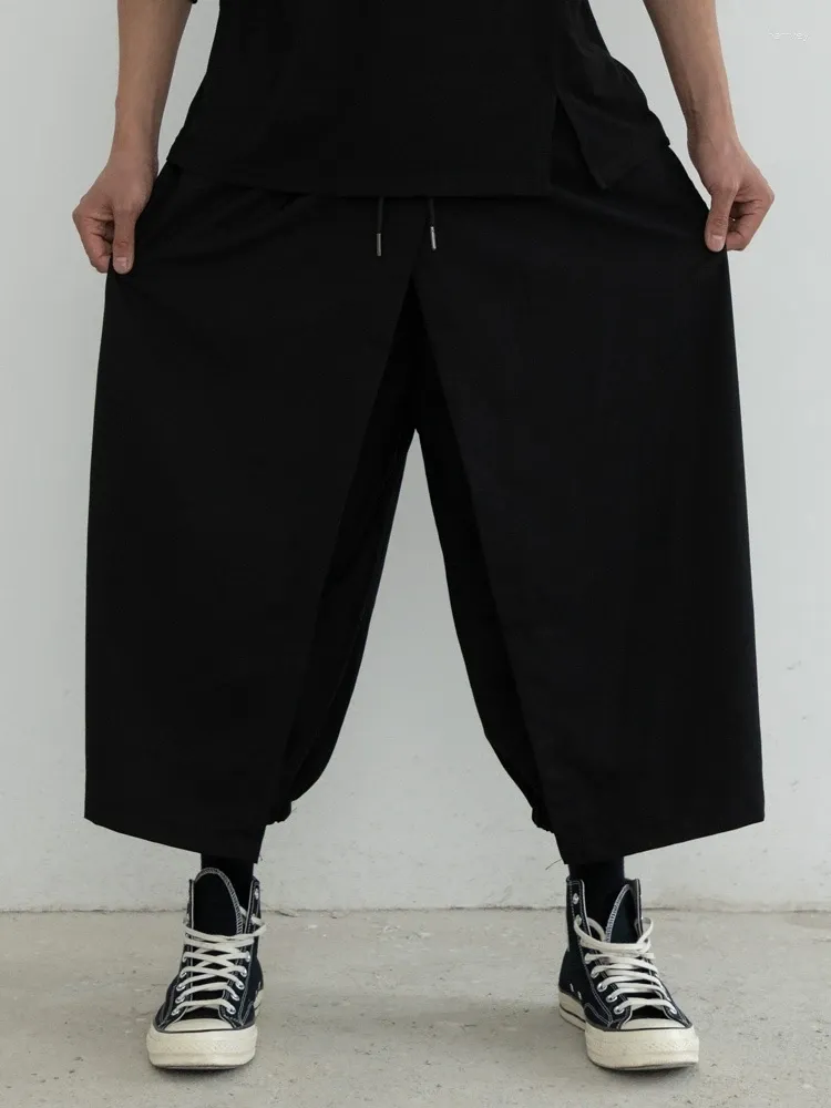 Herrenhose Yamamoto-Stil mit weit ligem Modemarke Innere Knöchel-gebundenes Design Dark Casual Neunte