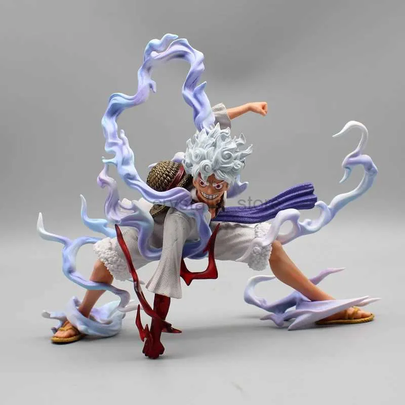 Comics Heroes One Piece Anime Figures Nika Luffy Gear 5th Action Figure Gear 5 Sun God PVC Figurine Gk Statue Model Decoration Collectible Toy 240413