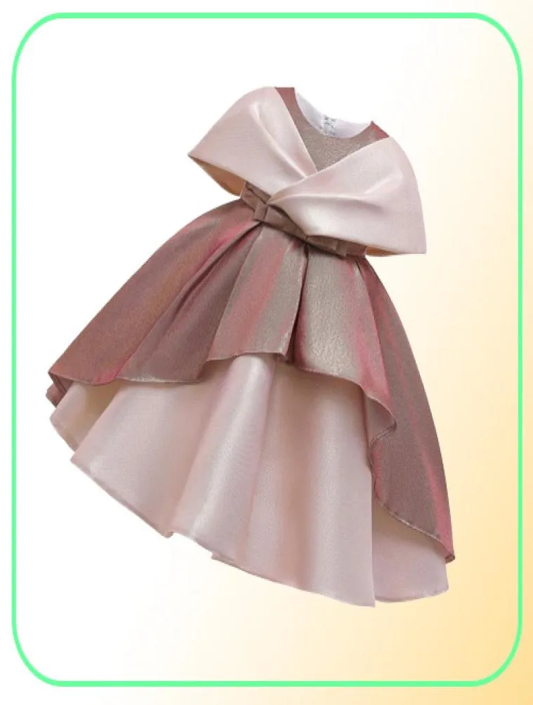 Fleur bébé filles robe ouverture cérémonie de vêtements en soie tutu soirée de soirée élégante fille princesse robe enfants vestidos1491534