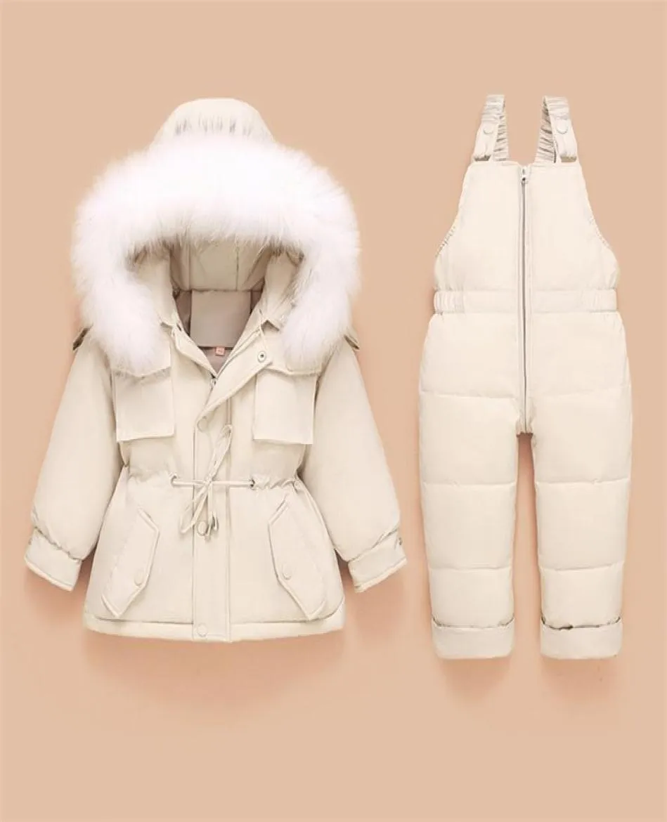 Roupas conjuntos de casaco de casaco crianças crianças macacões meninas roupas de menino de menino de inverno