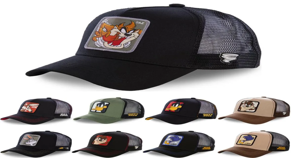 Daffy Coyote MH Snapback Taz Road Bunny Baseball Cap Regulowane kobiety mężczyźni anime kreskówki kapelusz kropel