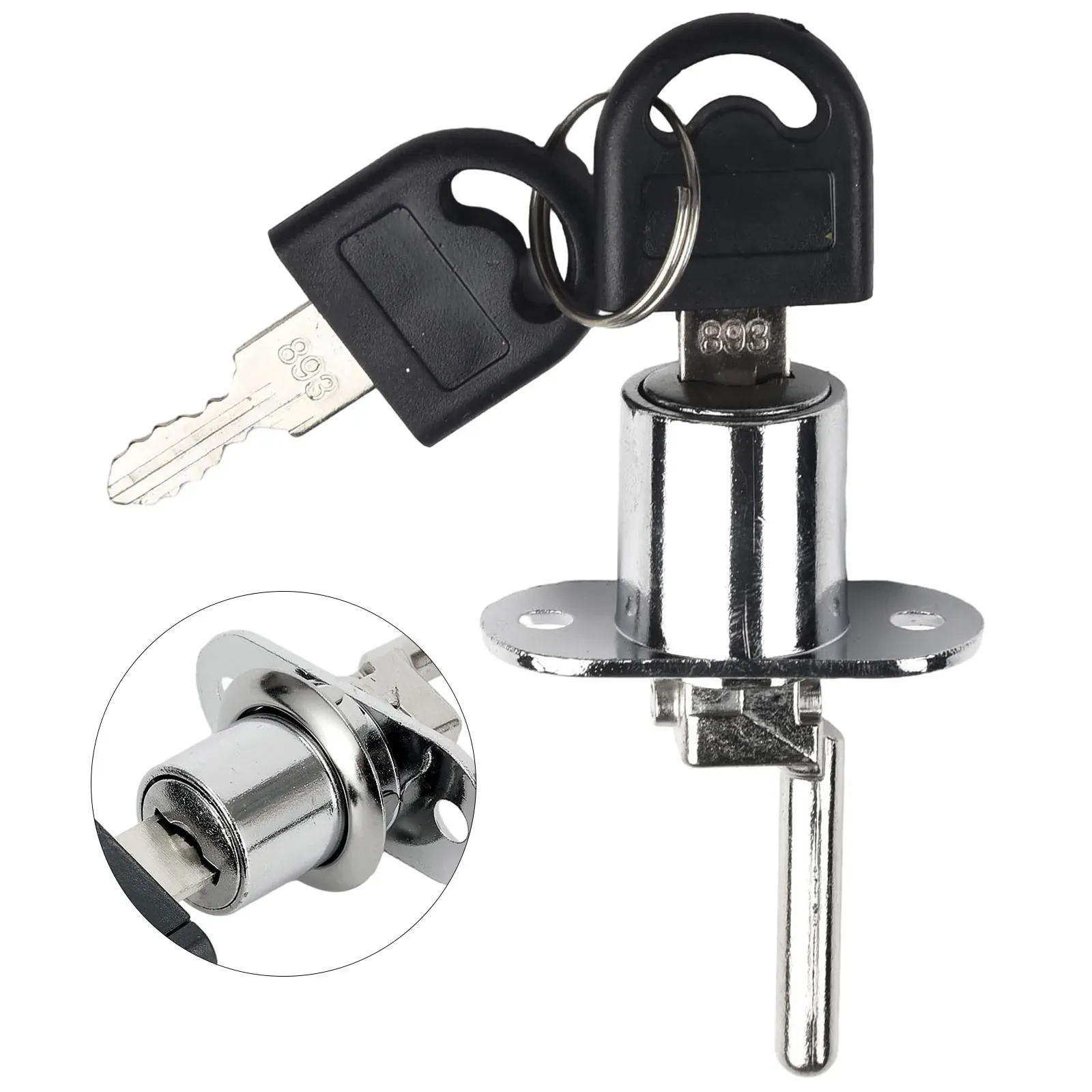 Spesh 4 Sets Cabinet Cylinder Locks - Each Includes Unique Keys For