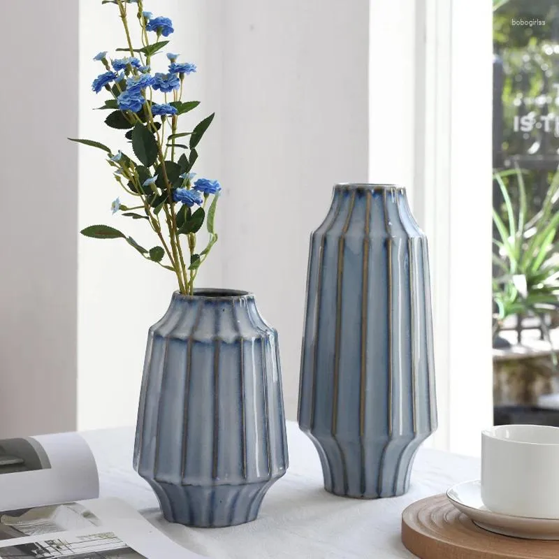 Vase Vintage Hydroponic Ceramic Vase Vase Flower Aesthetic Nordic Nordic Nordic Modern Small Design Ikebana en Ceramique Home Decor wk50hp