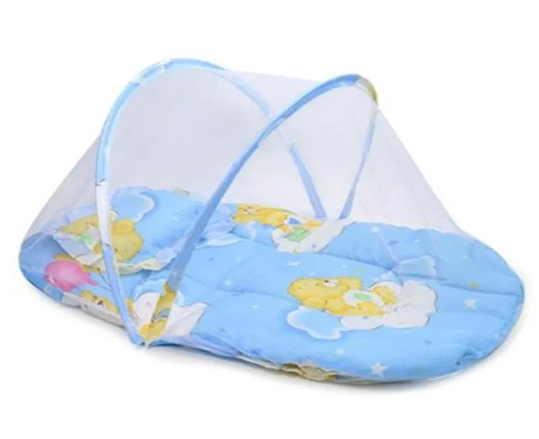 Bärbar babysäng Crib Folding Mosquito Net Folding Myggnät för spädbarn CushionMattressPillow9983591