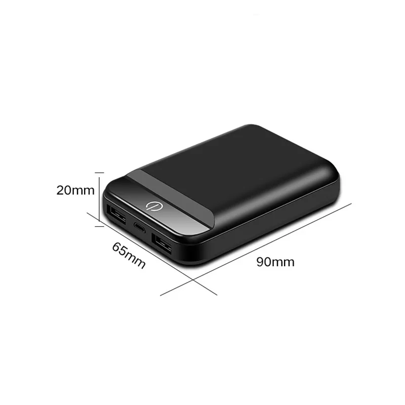 10000mAh Mini Power Bank 2 USB Portable Charger External Battery Pack Powerbank for iPhone 14 13 Huawei Xiaomi Samsung Poverbank