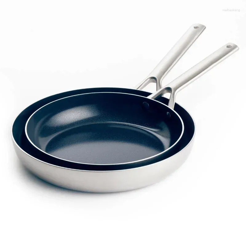 Pfannen Andralyn Gusseisen 13,25 "gewürzte Pfanne Kochtopf Nicht -Stick -Wok -Pan -Töpfe und