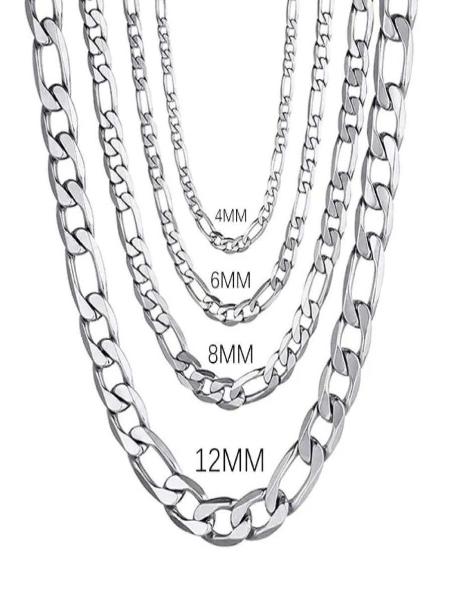 Chains Men39s 925 Sterling Silver 4MM6MM8MM12MM Curb Cuban Chain Necklace 1630 Inch For Man Women Fashion Jewelry High End 7349089