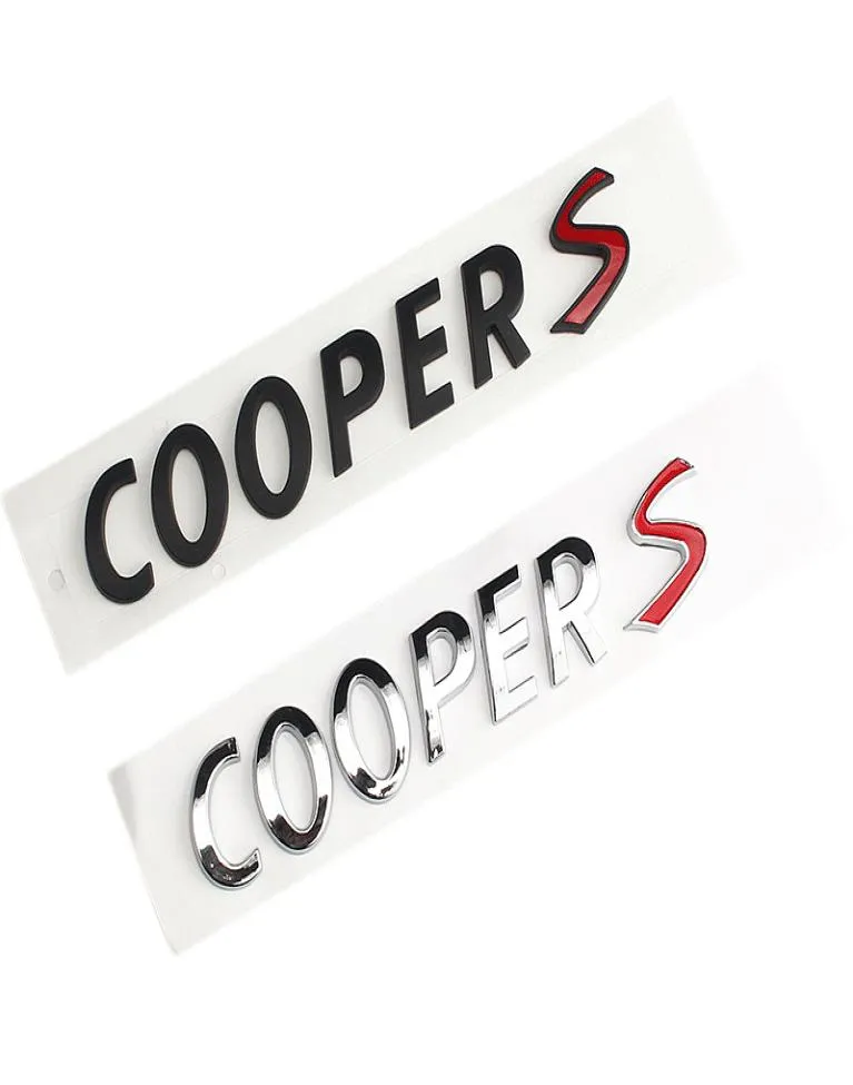 Para Mini Cooper S traseiro traseiro Letras de fontes Logador Adesivo Automóvel Tailgate Coopers Placa de nome Decalques decorativos Acessórios8349391