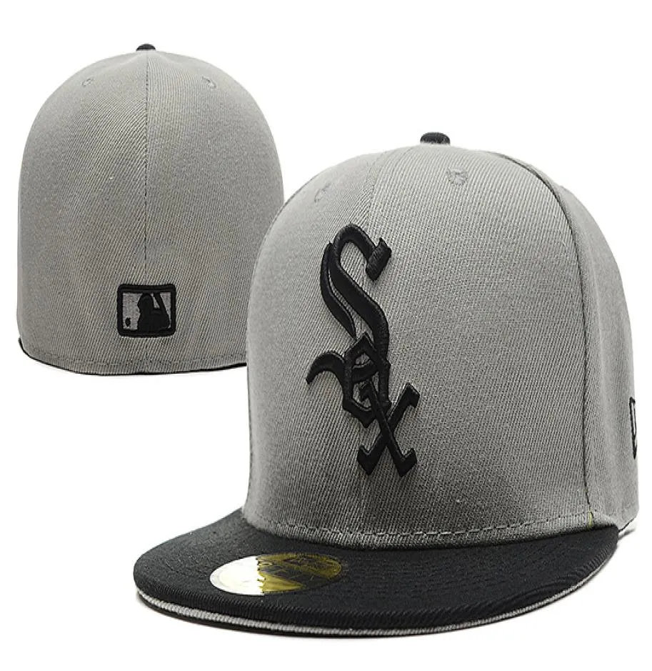 2020 Fashion Fitted hats high quality Chicago Designer hats White Sox Teams Logo Embroidery hat hip hop outdoors sports caps Mixed5509335