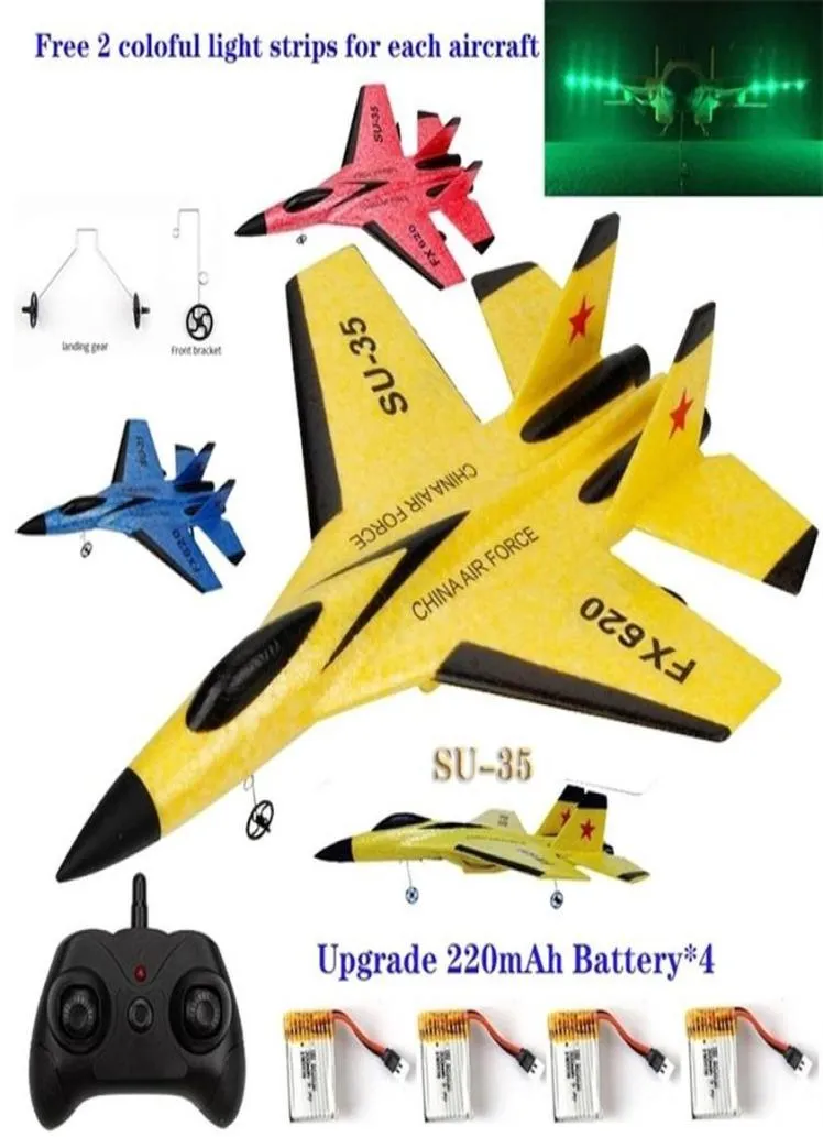 RC Plane SU35 Remote Glider Wingpan Radio Control Drones Airplanes RTF UAV Xmas Children Gift Monterade Flying Model Toys 2203114747946