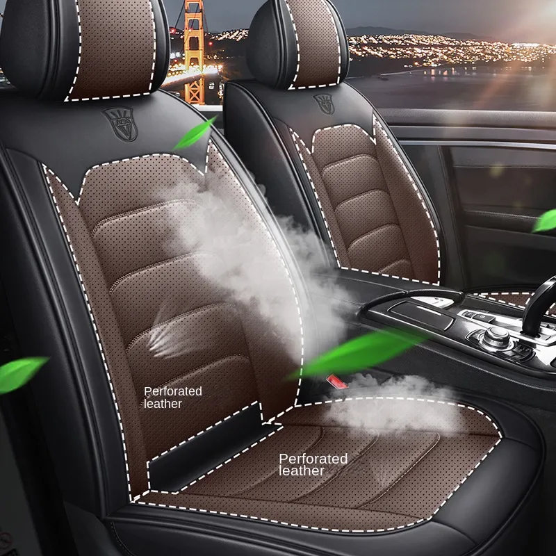 Universal Fit Black Leather Car Seat Covers for Chevrolet Seeker, Epica,  Orlando, Rveo, Menlo Full Set Front and Rear Seat Protector Covers