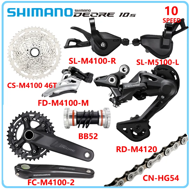 DHgate SHIMANO Deore M4100 2x10 Speed MTB Bike Groupset SL M5100 L Shifter FC M4100 2 Crankset 10V Cassette Derailleurs Sports Outdoors