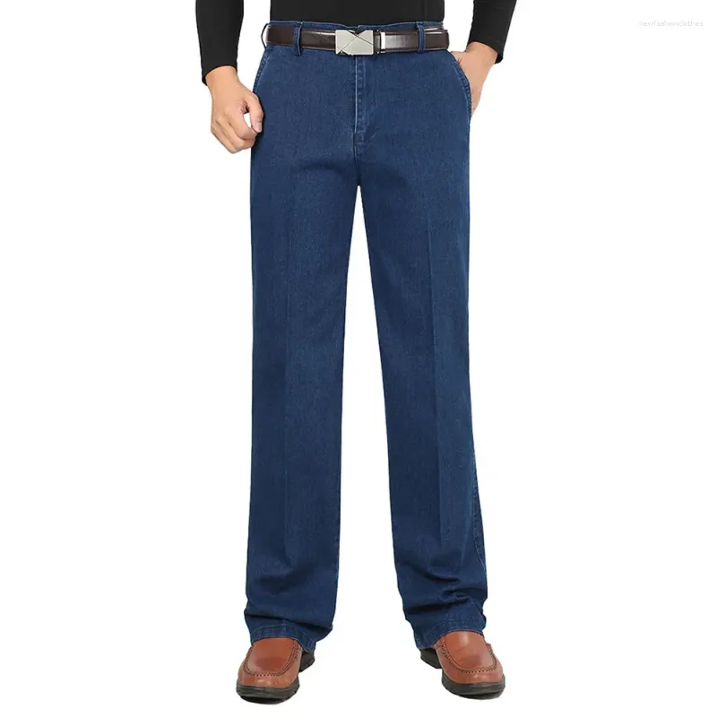 Heren jeans 2024 stretch slank fit designer hoogwaardige klassieke denim broek zomerse baggy mannen mode -elasticiteit