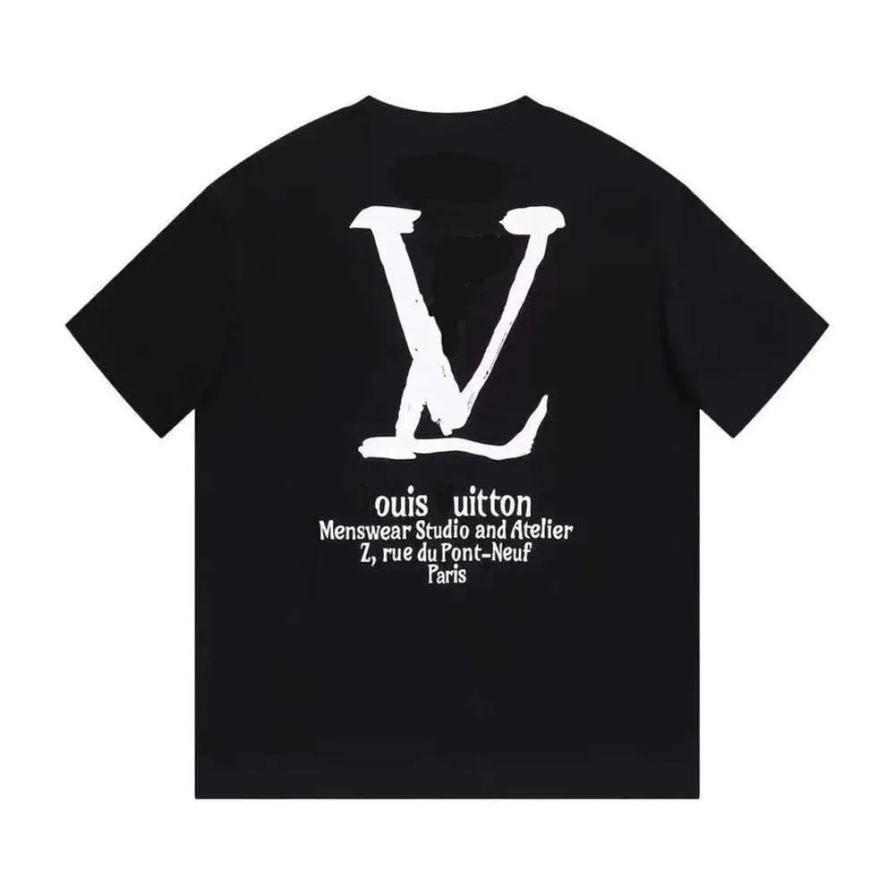 Мужская дизайнерская женская футболка дизайнера Vution Designer Loose большая футболка 2024 Новая мода высокая спортивная рубашка лепестки модная весна и осенний стиль