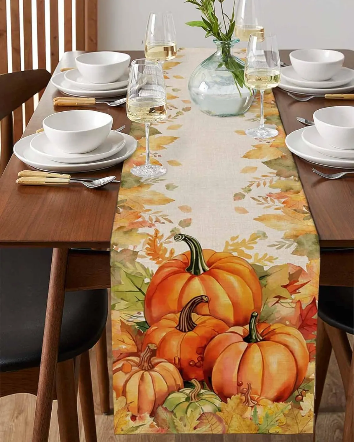 Herfst Thanksgiving Maple Leaf Linnen Tafel Lopers Dressoir sjaals Tafel Decor Barmhouse Eettentafel Runners Holiday Party Decor