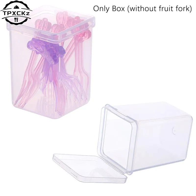 1PCS Różne style Fruit Fork Storage Organizuj pudełko Wydajne akcesoria bento pudełka bez owoców widelca domowa biżuteria