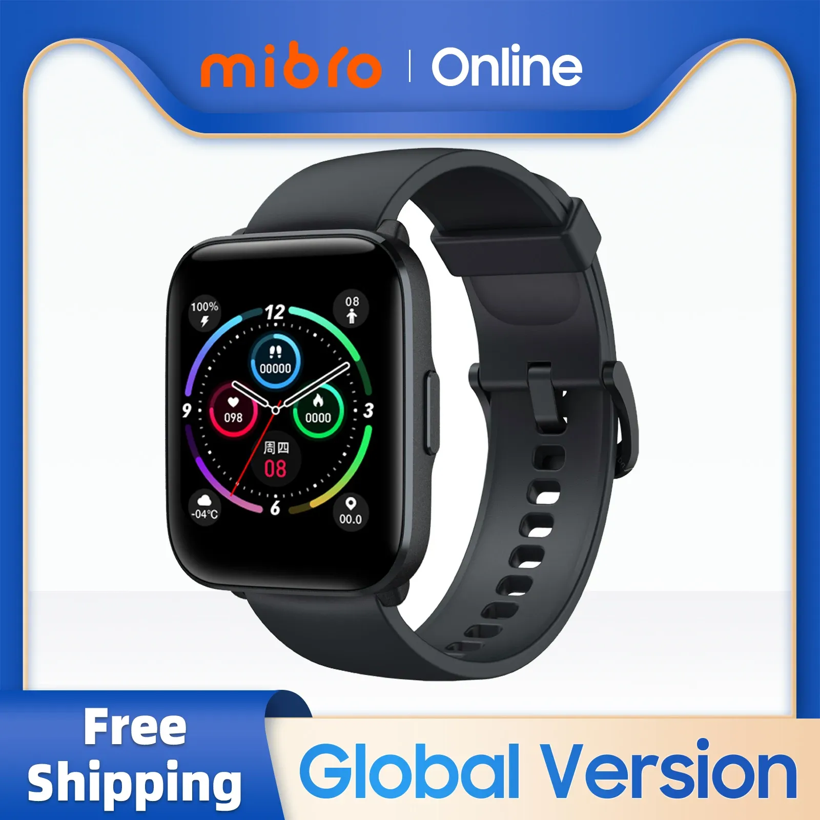 Watches Mibro C2 SmartWatch Global Version 1.69Inch HD Screen Sports Heart Rate Monitor Waterproof Men Women Smart Watch
