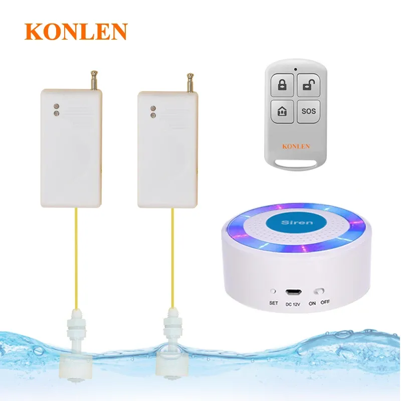 Аксессуары Konlen Wireless 433 МГц Датчик утечки воды. Детектор уровня шарика с сигнализацией для обнаружения утечки утечки утечки бассейна для ванной комнаты для ванной