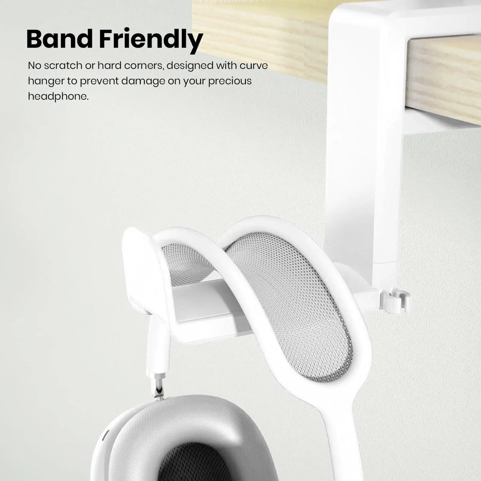 Support Casque Suspendu Sous Bureau - Alliage D'Aluminium - Porte-Casque Neuf