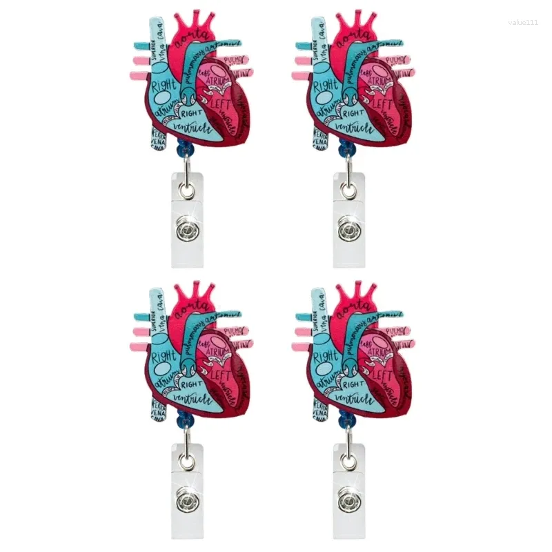 Brooches 4x coeur Badge Holder Télémétrie Cardiologie Bobine cardiaque