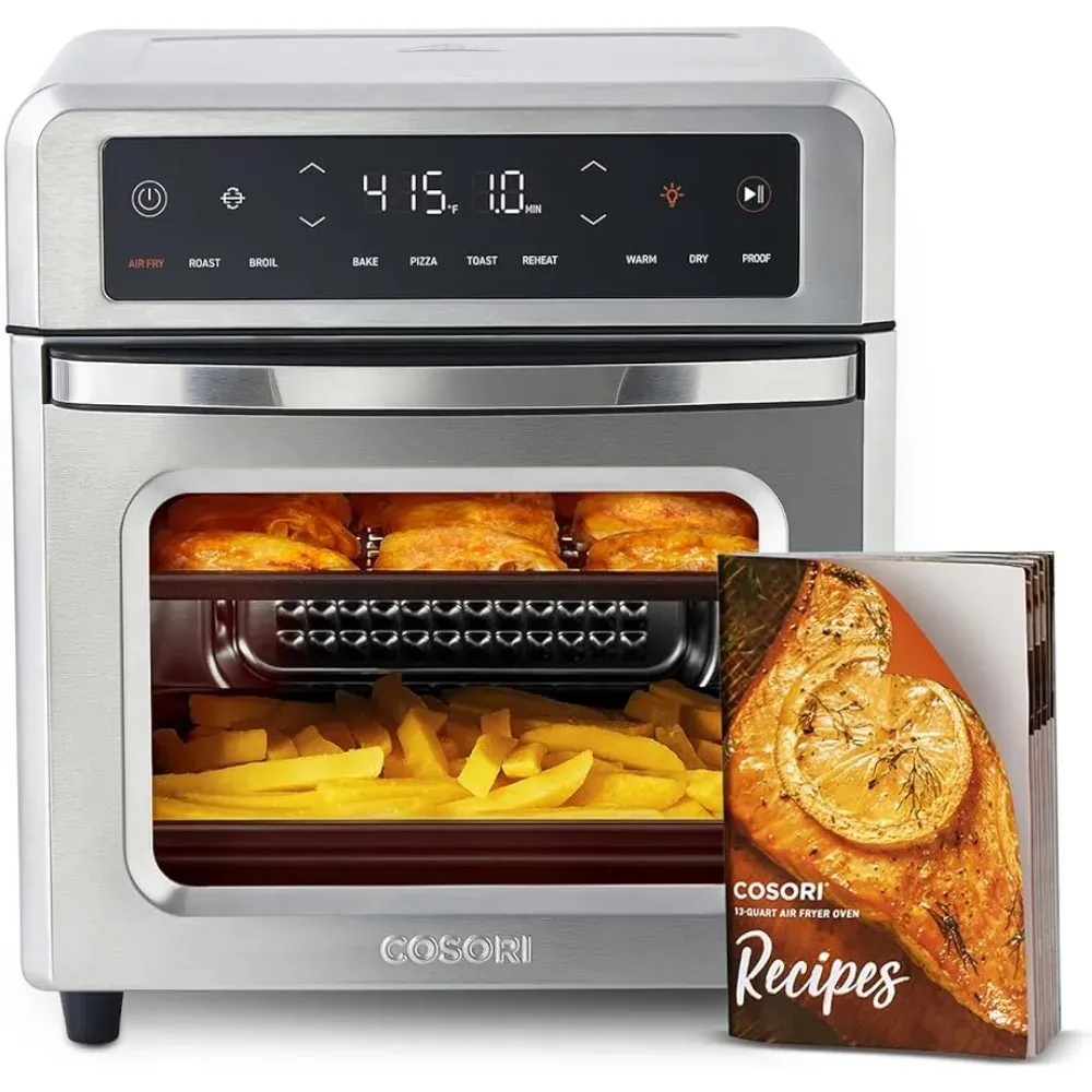 Fryers Cosori Air Fryer Toaster Pyven, 13 QT Airfryer подходит для 8 "пиццы, 11IN1 функции с гриль