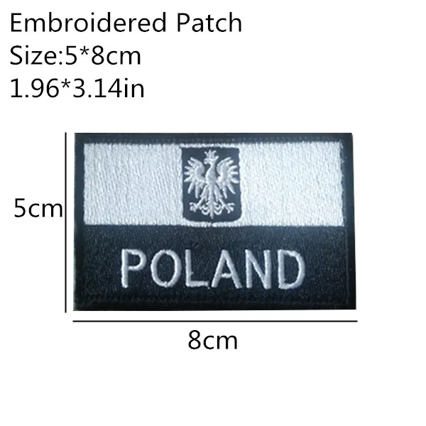 Polska łatka flaga narodowa Grom Special Military Armband Special Ops Patches Taktyczne morale wisiorek Plecak Akcesoria Sticke