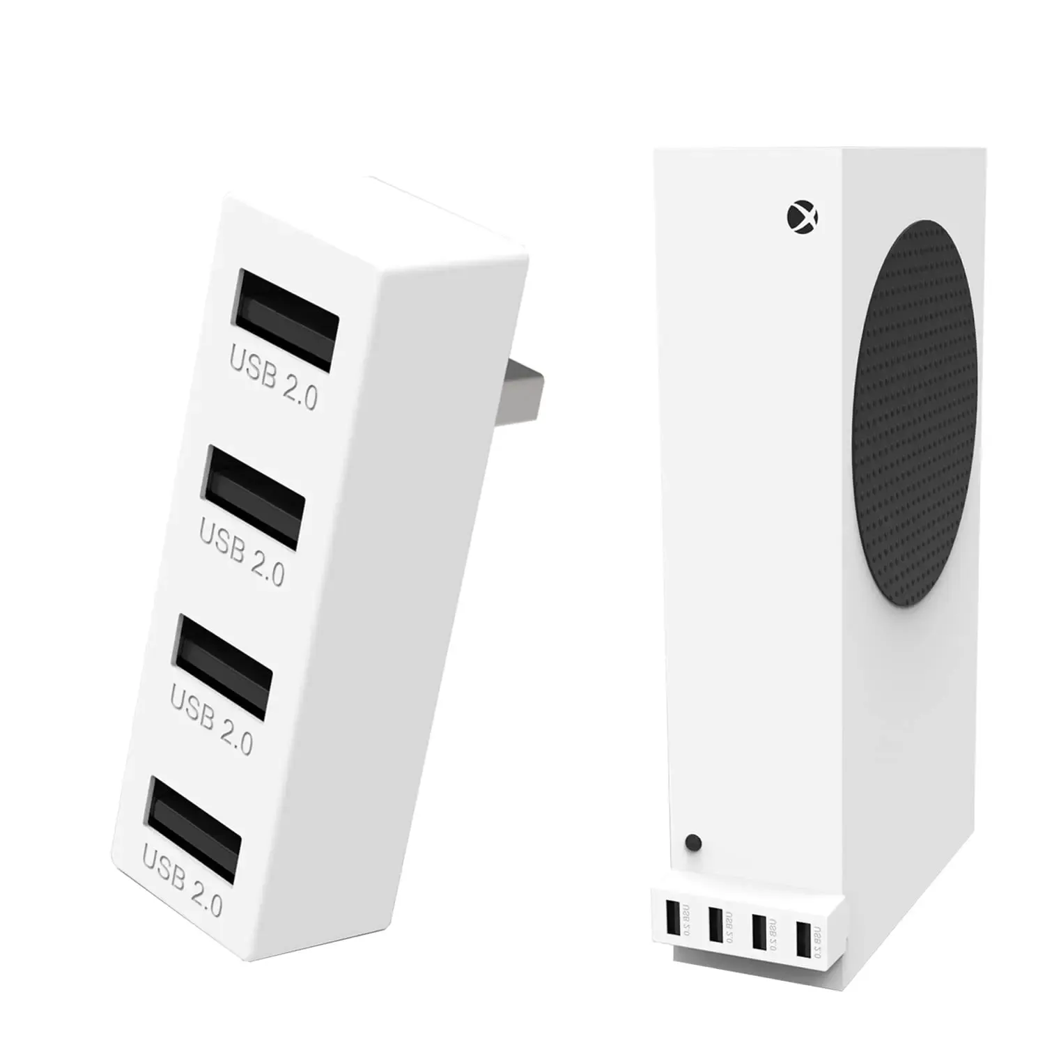 Adaptateur 4 ports USB Hub 2.0 pour les séries Xbox S, adaptateur d'extension USB Splitter à haute vitesse compatible avec la console Xbox Series S