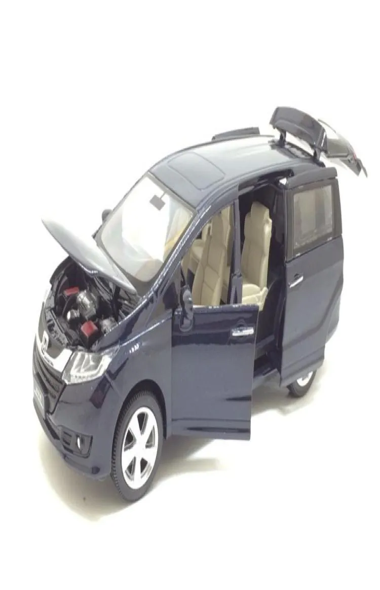 1:32 Skala Diecast Alloy Metal Xury MPV bilmodell för Honda Odyssey Collection Vehicle Model Pull Back Soundlight Toys CAR2854361