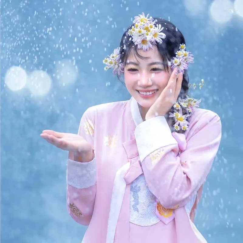 Ubrania etniczne Hanbok Koreańska damska sukienka damska szlachetna wydajność kostium Yanji PO