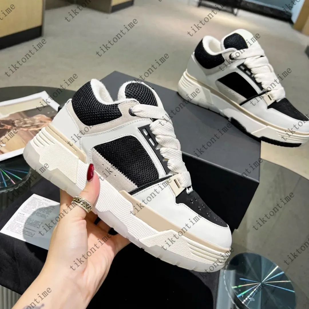 Shoe Designer Sneakers platform Shoes Mens Womens lace-up Bread Trainers bone shoe Luxury Mesh leather Stadium Hardware- Leather Sports Size 36-45