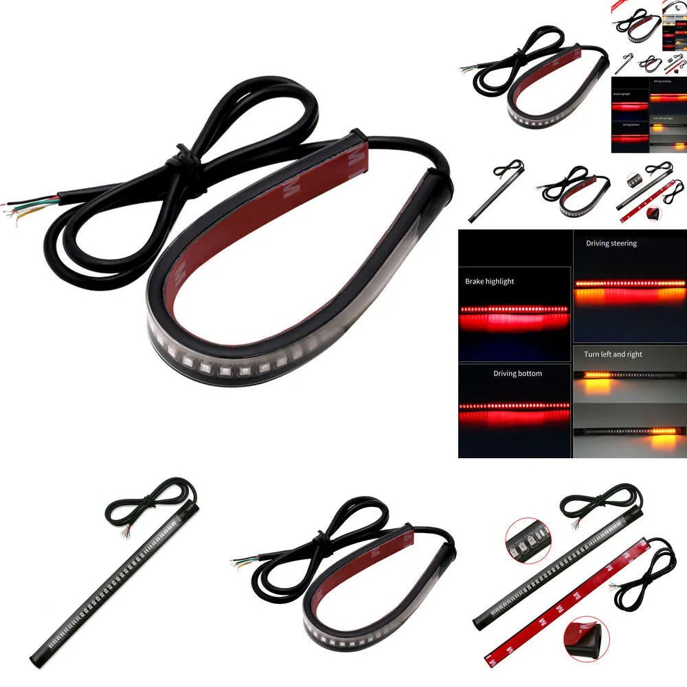 Nuova 2024 2024 illuminazione motociclistica a moto 48leghe Light Light Strip Tail Light Light Drl Ambra Moto lampeggiatore lampeggiatore laminato FORCHI