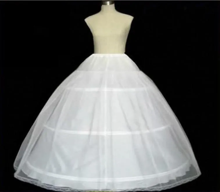 Women 3 Hoops Bridal Petticoats For Ball Gown Underskirt Bride Wedding Dress Skirt Lining Elastic Waist Crinoline Skirt Adjustable4781102