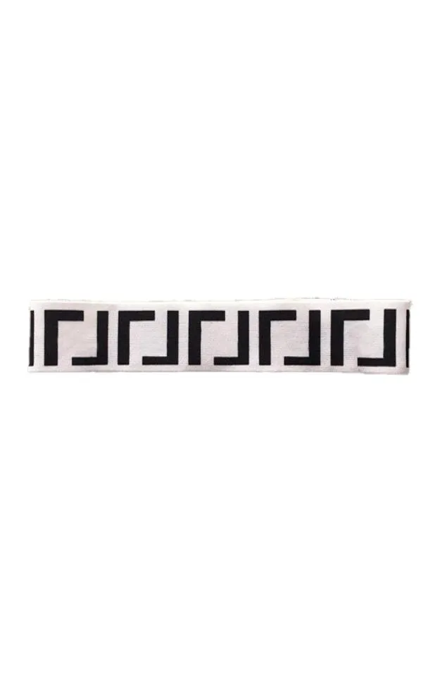 Summer Luxury Designer Elastic Black White Brown Double Letters Bands per donne Fashion Unisex Head Band con parole Hig2468122