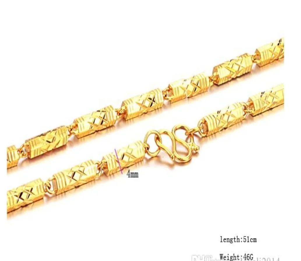 Bijoux rapidement fine 24K Collier rempli d'or Factory Longueur directe 51cm Weight46G4728811