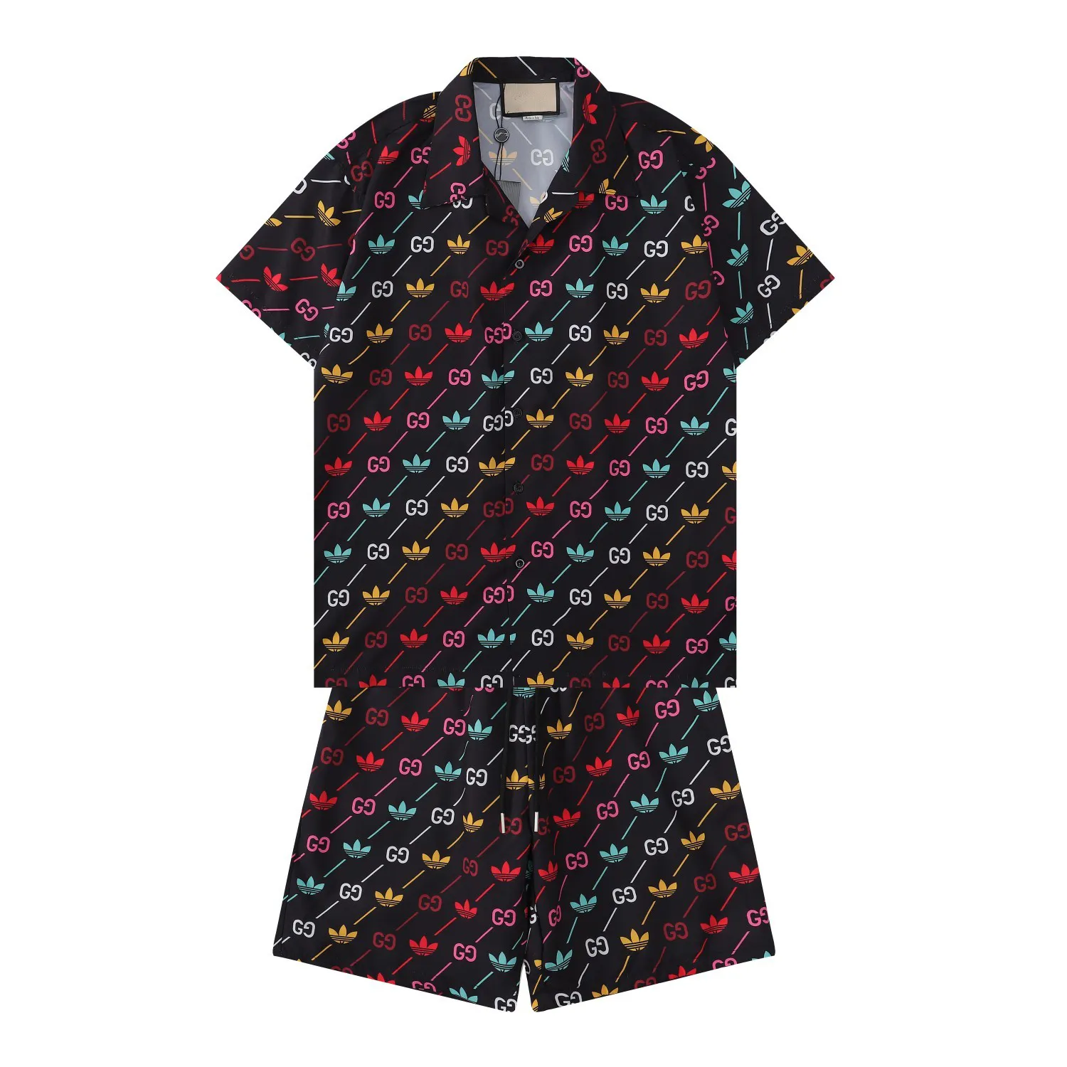 Élégant créateur de chemises décontractées pour hommes Alphabet Floral 3D Souet Summer Resort Summer Shirt Set Taille M-XXXL # A6