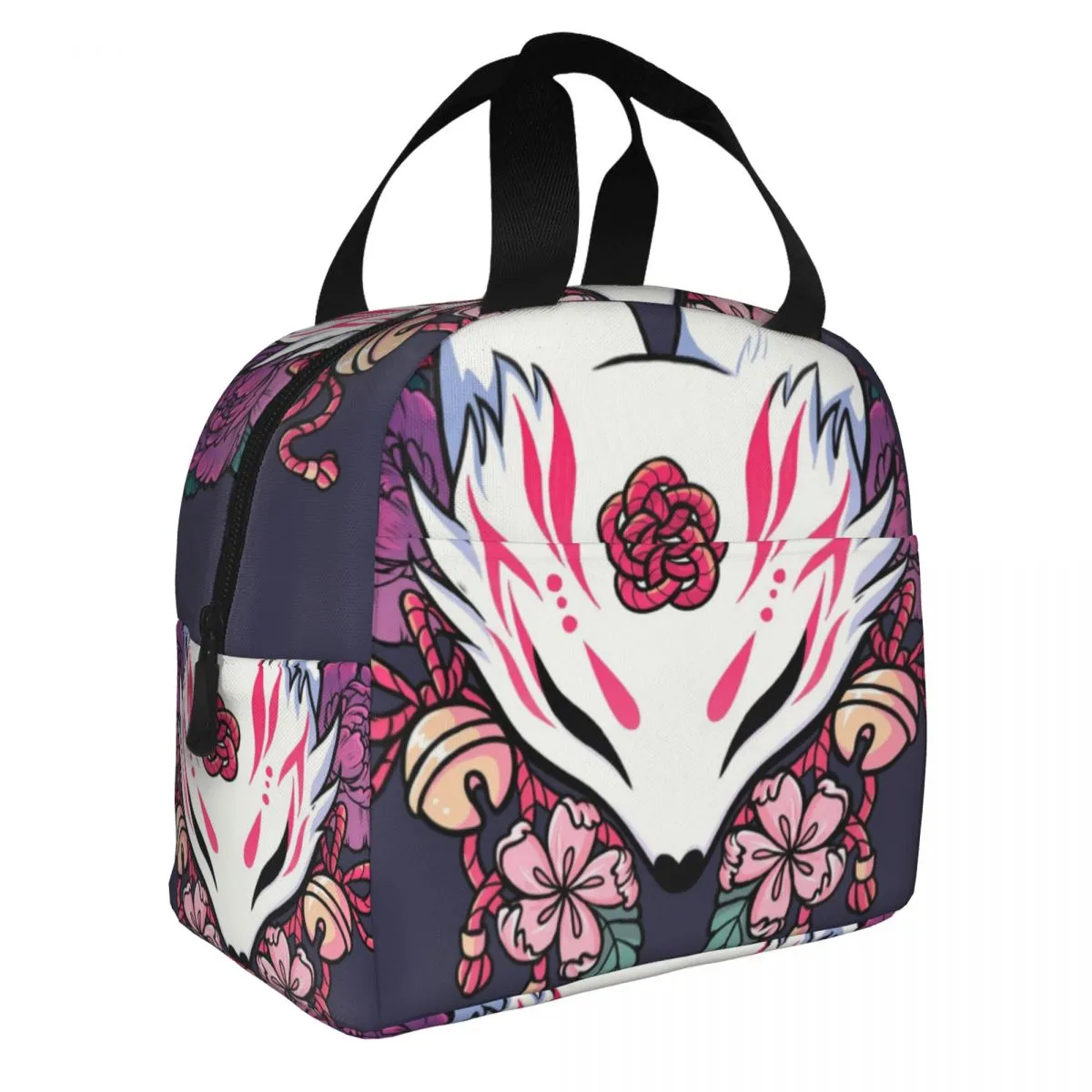 Aangepaste Fox Spirit Kitsune lunchzak Thermal Cooler geïsoleerde lunchbox voor vrouwen kinderen school werk picknick voedsel tote container